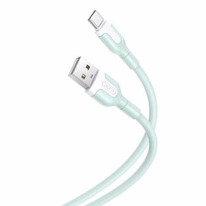 XO kabelis NB212 USB - USB-C 1,0 m 2,1A, zaļš