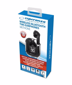 Esperanza EH238K Bluetooth In-Ear austiņas TWS melnas