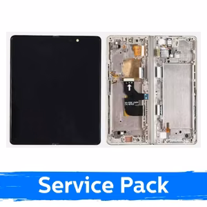 LCD displejs saderīgs ar Samsung F936 Z Fold4 (INNER) ar rāmi / Bēšs / (Service Pack)
