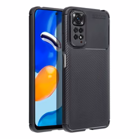 Viedtālruņa apvalks CARBON PREMIUM XIAOMI Redmi Note 9 melns