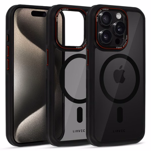 Liavec Hybrid Smoke Magsafe Case for Iphone 15 Pro Max