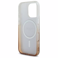 Guess IML Glitter Gradient Magnētiskais viedtālruņa apvalks iPhone 16 Pro Max - brūns