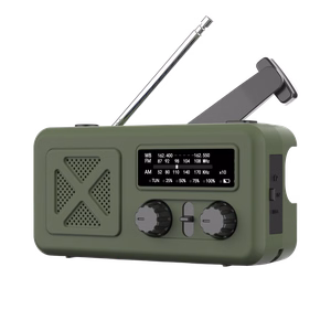 Kruger&Matz pārnēsājamais saules enerģijas avārijas radio ar SOS, 2000 mAh ārējo akumulatoru, lukturīti un dinamo