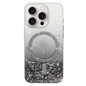 Tel Protect Moonlite Magnētiskais viedtālruņa apvalks Iphone 15 Pro melns caurspīdīgs