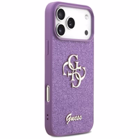 Guess Fiksēts Mirdzošs Liels 4G viedtālruņa apvalks iPhone 17 Pro Max - violeta