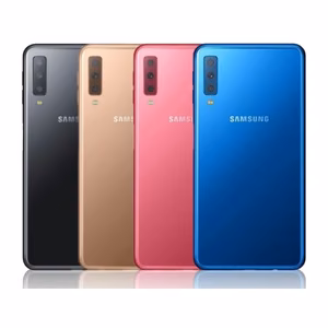 Aizmugurējais vāks saderīgs ar Samsung A750 2018 A7 zeltains (ar kameras lēcu) HQ