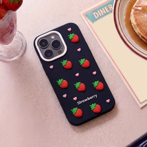Zemeņu maciņš iPhone 11 melns