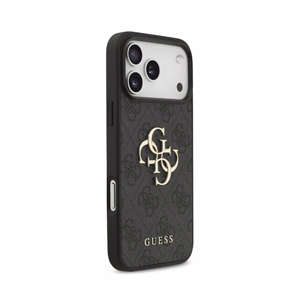 Case Guess PU 4G Metal Logo Apple iPhone 18 Pro grey
