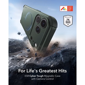 ESR Cyber Tough MagSafe maciņš iPhone 18 Pro Max / 17 Pro Max, zaļš