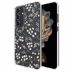 Rifle Paper Co. īpaši plāns pretmikrobu vāciņš ierīcei Samsung Galaxy S24+, ar “Petite Fleurs” rakstu