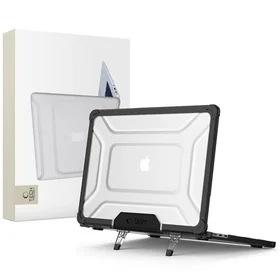 Tech-Protect SmartShell Pro apvalks MacBook Air 13" 2023-2025 M2 / M3 / M4 - caurspīdīgs un melns