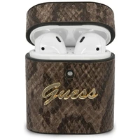 Guess GUACA2PUSNSMLBR AirPods 1/2 apvalks brūns/brūns Python kolekcija