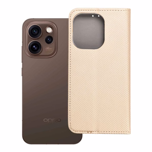 Atlokāms maciņš Oppo Reno 15 PRO 5G Smart Case Book zeltains