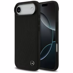 Mercedes Ādas Liels Laurel Lapu Magnētiskais viedtālruņa apvalks iPhone Air - melns