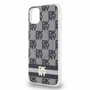 DKNY IML Checkered Mono Pattern & Printed Stripes MagSafe Чехол для iPhone 11 / Xr - чёрный