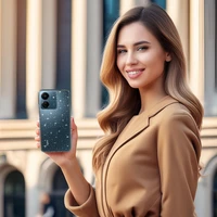 Kristāla mirdzošs apvalks Xiaomi Redmi 13C Sudraba