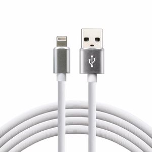 everActive CBS-1IW USB Lightning kabelis 1m - balts, silikona, ātrā uzlāde, 2,4A