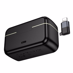 Hoco L22 bezvadu mikrofons 2-in-1 Lightning / USB-C, melns