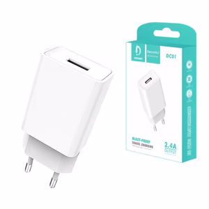 Charger Denmen (DC01) (1xUSB 2.4A) white