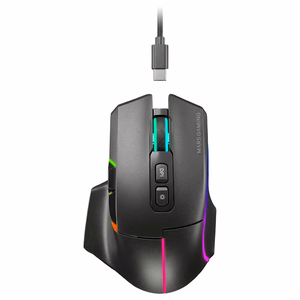 Mars Gaming MMWVECTOR optiskā pele labajai rokai, RF bezvadu savienojums, Bluetooth un USB Type-A, 12000 DPI