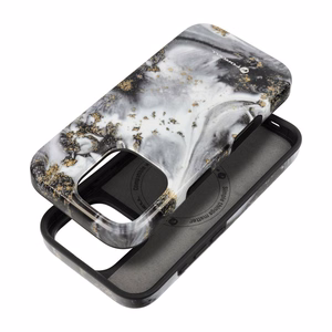 Case for iPhone 15 PRO MAX Forcell F-Protect Mirage compatible with Military Drop-Test silver fog