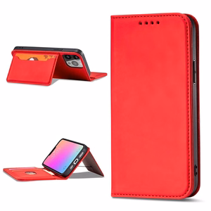 Magnet Card Case для iPhone 13 Pro чехол-кошелёк с держателем для карт красный
