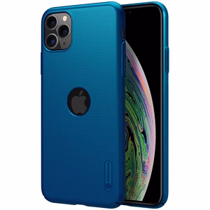 Nillkin Super Frosted Shield vāciņš ierīcei Apple iPhone 11 Pro Max, ar logotipa izgriezumu, pāva zils