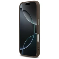 Guess 4G Triangle Logo magnētiskais viedtālruņa apvalks iPhone 17 - brūns un zelta