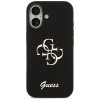 Guess Silicone Big 4G Script viedtālruņa apvalks iPhone 17 melns