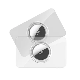 DUX DUCIS kartes formas aizsargkaste AirTag (2 gab.) caurspīdīga + melna