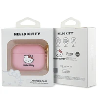 Hello Kitty Silikonais 3D Kitty Head korpuss AirPods Pro - rozā