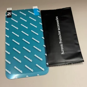 Hibrīda stikls 9H MONSTELO priekš iPhone 16 + Montāžas komplekts 5 gab.