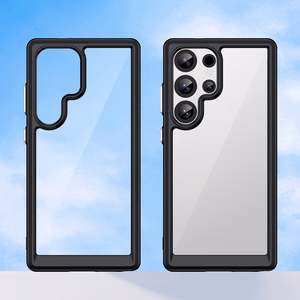 Viedtālruņa apvalks (m) ar Gel Frame Samsung Galaxy S25 Ultra - melns (m)