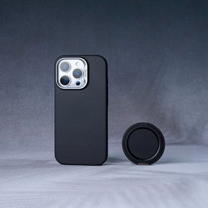 Benks Magnētiskais Armor Pro Kevlara apvalks ar metāla rāmi 600D (AD66) priekš iPhone 16 Pro Max melns ( Kameras vadības poga )