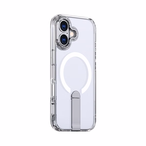 Hybrid Armor X viedtālruņa apvalks iPhone 17 ar statīvu, saderīgs ar MagSafe - caurspīdīgs
