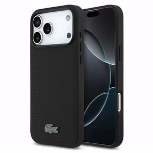 Case Lacoste PVC Iconic Petit Pique Metal Logo MagSafe Apple iPhone 18 Pro black