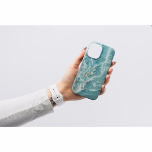 FORCELL F-PROTECT Mirage, militārā standarta pārbaudīts magnētiskais viedtālruņa apvalks IPHONE 16 PLUS, zaļais marmors