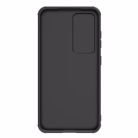 Nillkin Sintētisko šķiedru S viedtālruņa apvalks Samsung Galaxy S23 ar kameras vāciņu melns