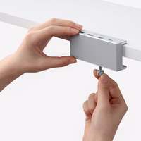 Orico MH4PC Centrmezgls ar USB-C / 3x USB-A 3.0 + 1x USB-C 3.0 - sudraba krāsā