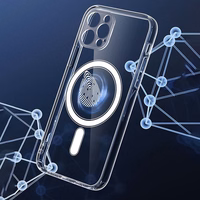 CLEAR MAG COVER magnētiskais viedtālruņa apvalks ar kameras aizsardzību, saderīgs ar MagSafe, paredzēts IPHONE 12 Pro, caurspīdīgs