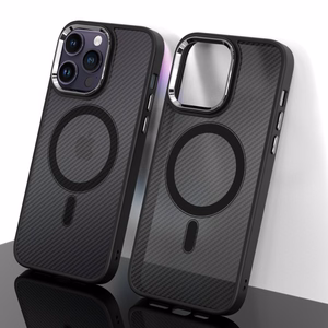 Tel Protect magnētiskais oglekļa viedtālruņa apvalks Iphone 13 Pro melns
