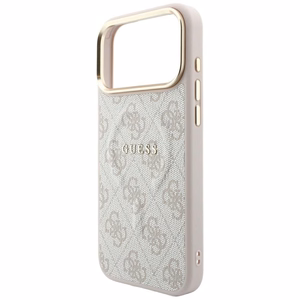 Guess Embossed 4G Classic MagSafe maciņš modelim iPhone 17 Pro Max / 18 Pro Max – krāsa: rozā