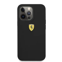 Ferrari FESSIHMP13LBK iPhone 13 Pro / 13 6.1 ciets apvalks silikona MagSafe melns