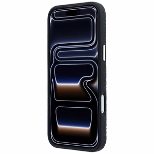Karl Lagerfeld Grained Allover Logo Metal Elongated MagSafe maciņš iPhone 18 Pro / 17 Pro, melns