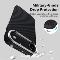 Tech-Protect Ion Carbon MagSafe viedtālruņa apvalks iPhone 17 Air - melns un sudraba