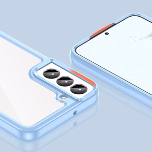 Outer Space Case для Samsung Galaxy S23+ чехол с гибкой рамкой синий