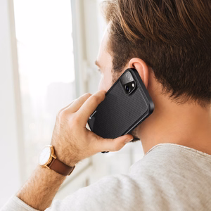 Dux Ducis Fino neilona viedtālruņa apvalks iPhone 14 Plus melns