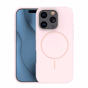 Silikona Īpaši plāns Magnētiskais viedtālruņa apvalks iPhone 14 Pro 6,1" gaiši rozā
