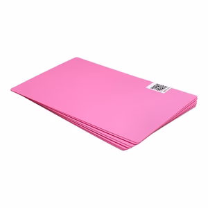 Plēve aizmugurējam vākam 180 x 120 mm 10 gab. - rozā ar brokātu