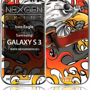 Nexgen dekoratīvā 3D efekta uzlīme ierīcei Samsung Galaxy S3, Iron Eagle 3D